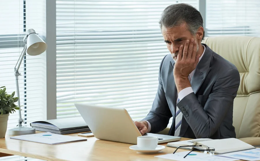 Local Business Owner looking at his website trying to identify why its not getting enquiries